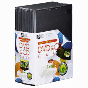 オーム電機 DVD/CDケース 1枚収納×10パック 7mm OA-RDVS-10PK