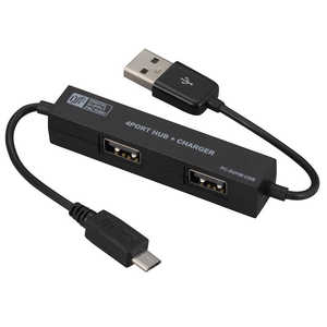 オーム電機 USB-Aハブ+micro USBスマホ充電 [USB2.0対応 /4ポｰト /バスパワｰ] PC-SUHM-USB