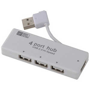 オーム電機 USB-Aハブ ホワイト [USB2.0対応/4ポｰト/バスパワｰ] PC-SH4PS1-W