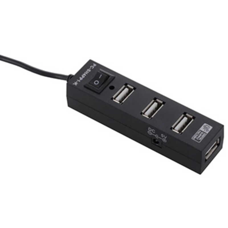 オーム電機 オーム電機 USB-Aハブ ブラック [USB2.0対応/4ポート/バスパワー] PC-SH4PP1-K PC-SH4PP1-K