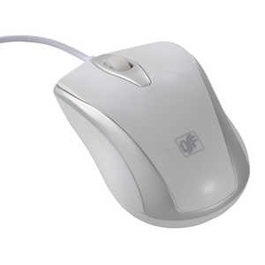 オーム電機 マウス ホワイト [光学式 /3ボタン /USB /有線] PC-SMO1M-W