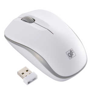 オーム電機 ワイヤレスマウス IR LED Mサイズ ホワイト/グレｰ PC-SMWIM32W