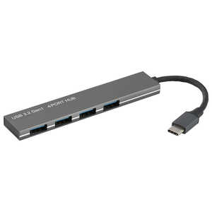 オーム電機 USBハブ ブラック ［バスパワー /4ポート /USB 3.2 Gen1対応］ PC-SH4PC06-H