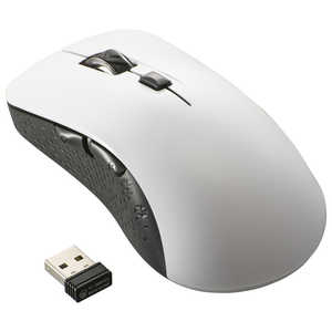 オーム電機 マウス 抗菌 ホワイト [BlueLED /無線(ワイヤレス) /5ボタン /USB] PC-SMW21BS5LR-W