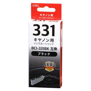 オーム電機 キヤノン互換インク BCI-331BK 染料ブラック INK-C331-BK