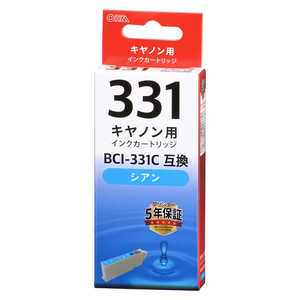 オーム電機 キヤノン互換インク BCI-331C 染料シアン INKC331C