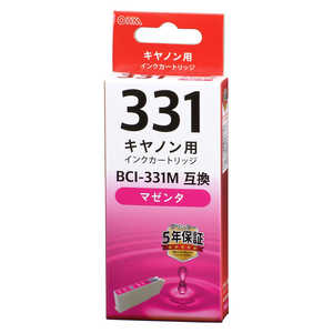 オーム電機 キヤノン互換インク BCI-331M 染料マゼンタ INK-C331-M