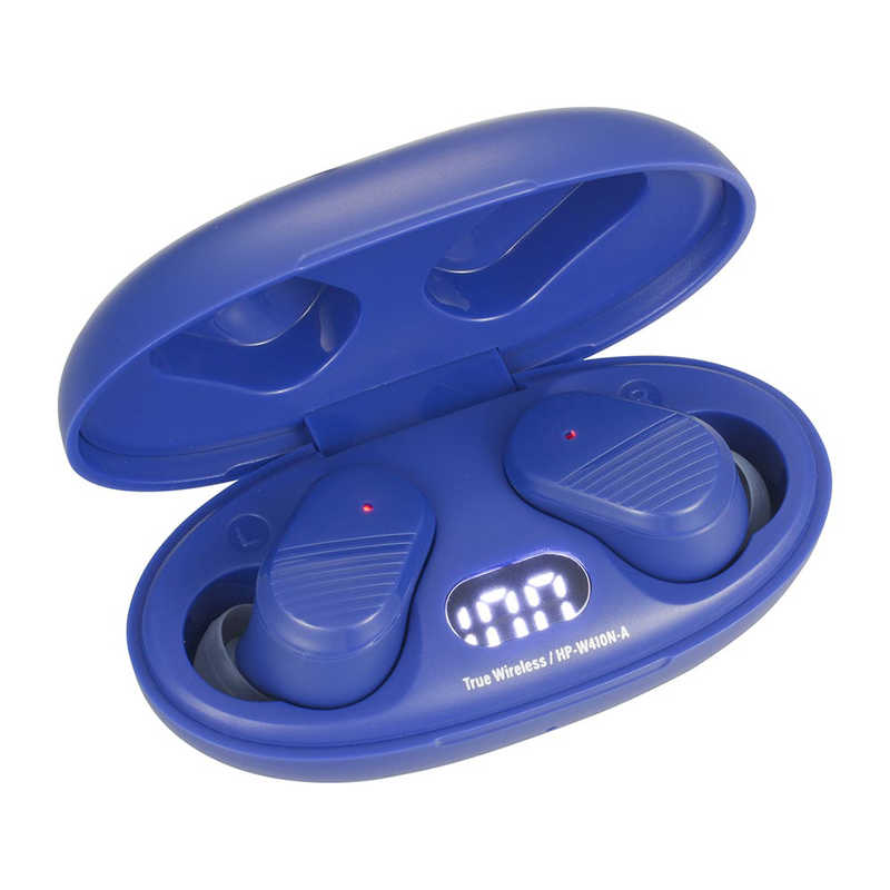 オーム電機 オーム電機 完全ワイヤレスイヤホン AudioComm ブルー [マイク対応 /ワイヤレス(左右分離) /Bluetooth] HP-W410N-A HP-W410N-A