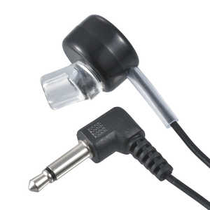 オーム電機 片耳モノラルイヤホン ブラック [φ3.5mm ミニプラグ] EAR-B351L-K