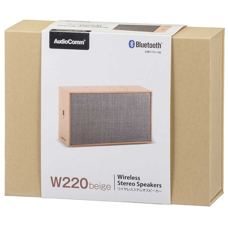 オーム電機 オーム電機 Bluetoothスピーカー AudioComm ベージュ  ASP-W220N-U ASP-W220N-U