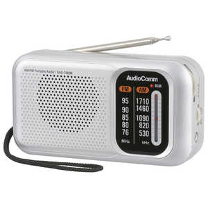オーム電機 スタミナポータブルラジオ AudioComm [ワイドFM対応 /AM/FM] RAD-T460N