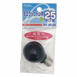 オーム電機 電球 ミニランプ グリーン [E17 /緑色 /1個 /ボール電球形] LB-S3725K-CG