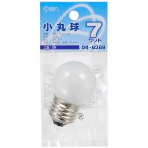 オーム電機 小丸球(電球7W形・1個入・口金E26) LB-G4607-F オーム電機 小丸球(電球7W形・1個入・口金E26) LB-G4607-F