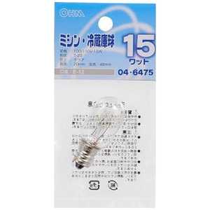 オーム電機 ミシン・冷蔵庫球 クリア [E12 /電球色 /1個 /ナツメ球形] LB-T0215-C