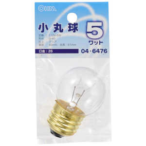 オーム電機 電球 ミニボール球 クリア [E26 /電球色 /1個 /ボール電球形] LB-G4605-C