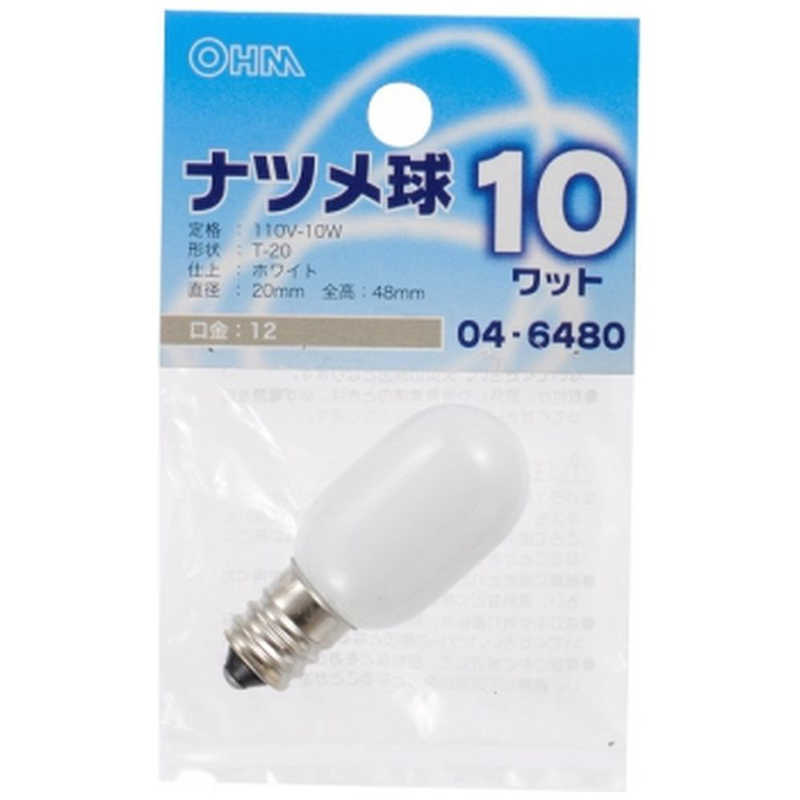 オーム電機 オーム電機 ナツメ球[口金E12 /10W] LB-T0210W LB-T0210W