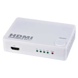 オーム電機 HDMIセレクター 4ポート AV-S04S-W