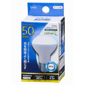 オーム電機 LED電球 ミニレフ形 LEDdeQ ホワイト [E17/昼光色/50W相当/レフランプ形] LDR4D-W-E17 A9