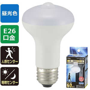 オーム電機 LED電球 レフランプ形 E26 60形相当 人感明暗センサー付 LDR7D-W/S9 オーム電機 LED電球 レフランプ形 E26 60形相当 人感明暗センサー付 LDR7D-W/S9