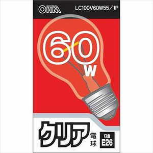 ＜コジマ＞ 旭光電機工業 白熱電球 クリア LC100V60W551P画像