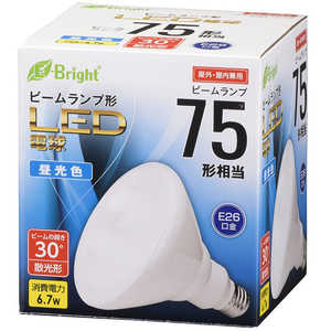 オーム電機 LED電球 ビームランプ形 散光形 E26 75形相当 昼光色 LDR7D-W20/75W