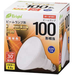 オーム電機 LED電球 ビームランプ形 散光形 E26 100形相当 電球色 LDR9L-W20/100W オーム電機 LED電球 ビームランプ形 散光形 E26 100形相当 電球色 LDR9L-W20/100W