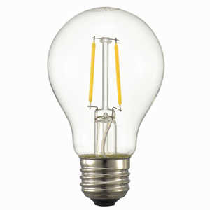オーム電機 LED電球 フィラメント E26 20形相当 電球色 LDA2LC6