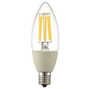 オーム電機 LED電球 フィラメント シャンデリア形 E17 60形相当 LDC6L-E17C6
