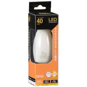 オーム電機 LED電球 ホワイト [E26 /電球色 /1個 /40W相当 /シャンデリア電球形 /全方向タイプ] LDC4LW6
