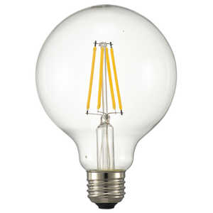 オーム電機 LED電球 フィラメント ボｰル形 E26 60形相当 電球色 LDG5LC6