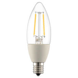 オーム電機 LED電球 フィラメント シャンデリア形 E17 25形相当 調光器対応 電球色 LDC2L-E17/DC6