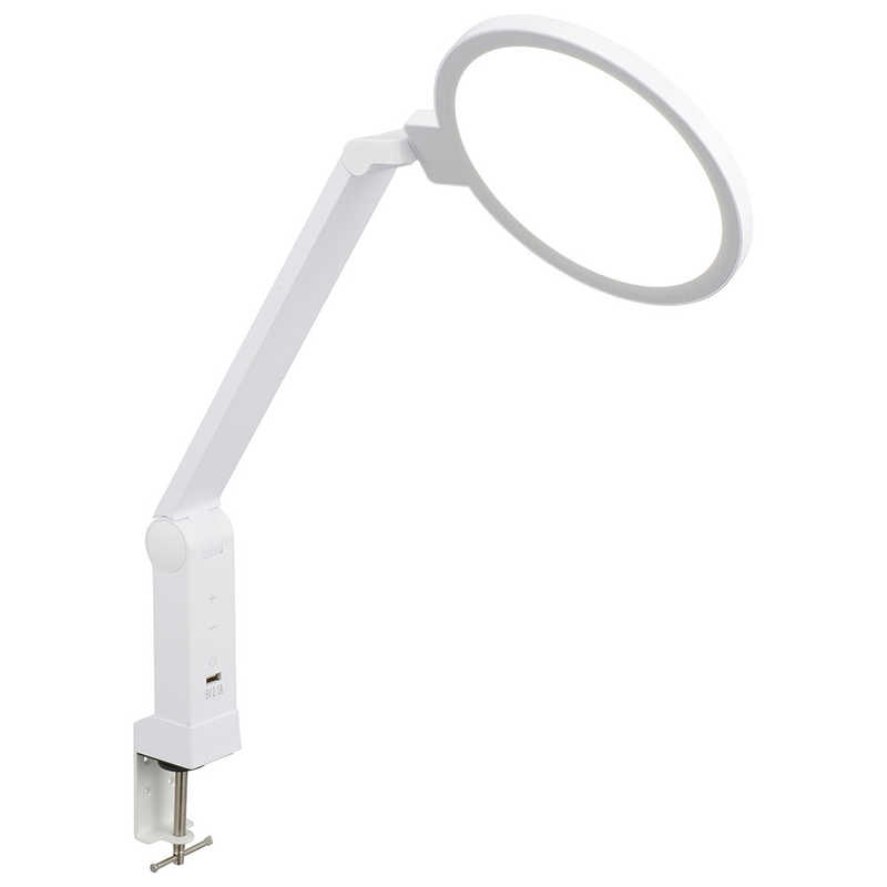 オーム電機 オーム電機 LEDデスクランプブルーライトカットクランプ式ホワイト ［LED /昼白色］ LTC-LS78-W LTC-LS78-W