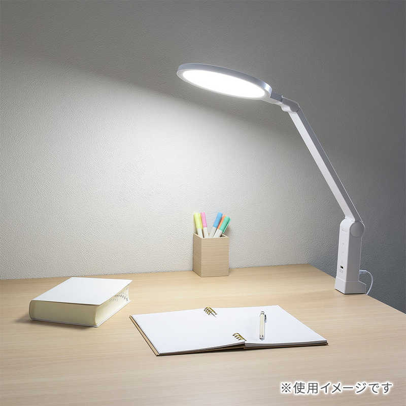 オーム電機 オーム電機 LEDデスクランプブルーライトカットクランプ式ホワイト ［LED /昼白色］ LTC-LS78-W LTC-LS78-W