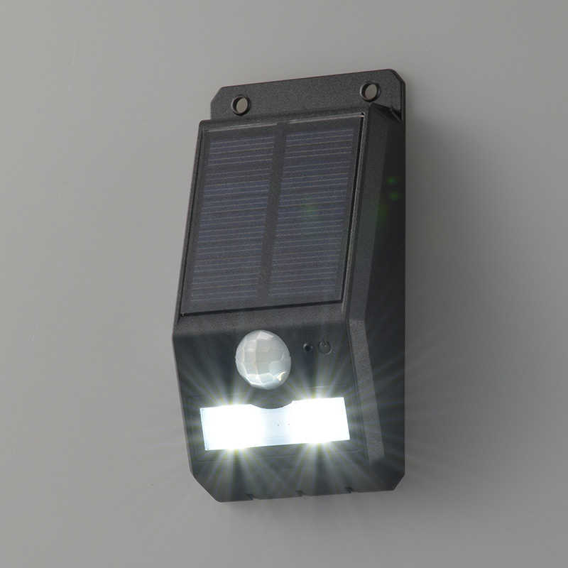 オーム電機 オーム電機 ソーラーセンサーウォールライト110lm 薄型 monban ブラック LS-S108FN4-K LS-S108FN4-K