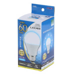 オーム電機 LED電球 E26 60形相当 昼光色 (E26/一般電球形/60W相当/昼光色/1個/全方向タイプ) LDA8DGAG96
