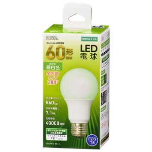 オーム電機 LED電球 E26 60形相当 昼白色 全方向 LDA7N-GAG52 オーム電機 LED電球 E26 60形相当 昼白色 全方向 LDA7N-GAG52