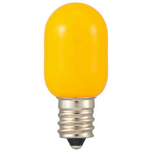 オーム電機 LEDナツメ球装飾用T20/E12/0.5W/10lm/黄色 ［E12 /ナツメ球形 /黄色 /1個］ LDT1Y-H-E1213
