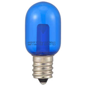 オーム電機 LEDナツメ球装飾用 T20/E12/0.5W/1lm クリア青色 LDT1B-H-E1213C