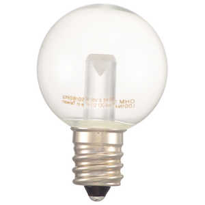 オーム電機 LEDミニボール球装飾用G30/E12/0.5W/16lm/クリア昼白色 ［E12 /ボール電球形 /昼白色 /1個］ LDG1N-H-E1213C