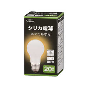 オーム電機 白熱電球 E26 20W形 シリカ ［E26 一般電球形 20W相当 電球色 1個］ LB-D5619WN