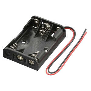 オーム電機 電池ケース 単4×3コ用 リード線付き KIT-UM4X3 オーム電機 電池ケース 単4×3コ用 リード線付き KIT-UM4X3