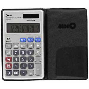 オーム電機 「2電源 手帳サイズ電卓(税計算機能付)」 (12桁) アウトレット KCL002通販セール状況　外国語　翻訳　通訳　通販