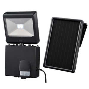オーム電機 ソーラー式 LEDセンサーライト 1灯 monban ブラック LS-SH1D4-K