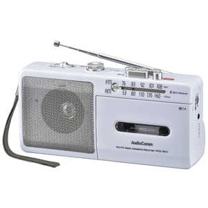 オーム電機 AM/FMラジオカセットレコーダー331 ホワイト RCS331Z
