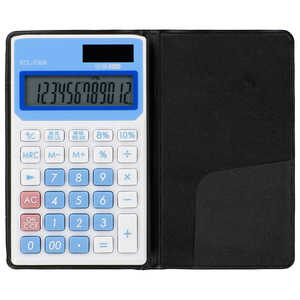 オーム電機 手帳タイプ電卓 税率切り替え 12桁 ブルー KCL130A通販セール状況　外国語　翻訳　通訳　通販