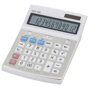 オーム電機 大型電卓 税率切り替え 12桁 シルバー KCL105通販セール状況　外国語　翻訳　通訳　通販