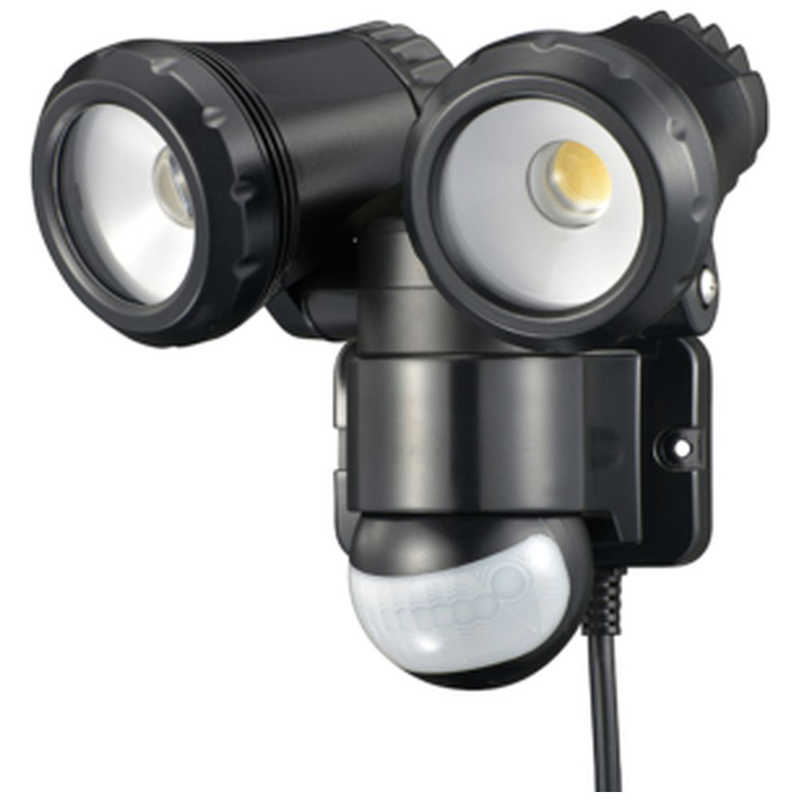 オーム電機 オーム電機 リモコン付LEDセンサーライト 2灯 コンセント式 ブラック RF-LS1300 RF-LS1300