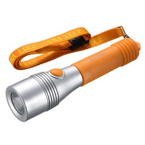 オーム電機 LED懐中ライト ウナルｰチェII オレンジ LHP-05C5-D