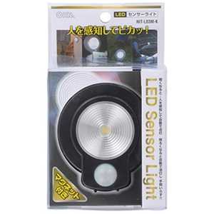 オーム電機 ｢屋内用｣乾電池式LEDセンサーライト NIT‐L03M‐K (ブラック)