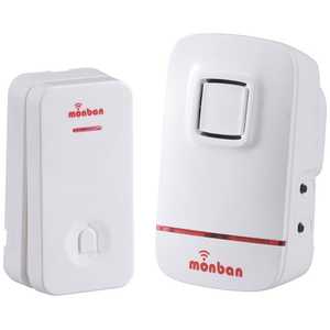 オーム電機 「monban」 ワイヤレスコールチャイム 押しボタン送信機+AC式受信機 OCH-ECL80 オーム電機 「monban」 ワイヤレスコールチャイム 押しボタン送信機+AC式受信機 OCH-ECL80
